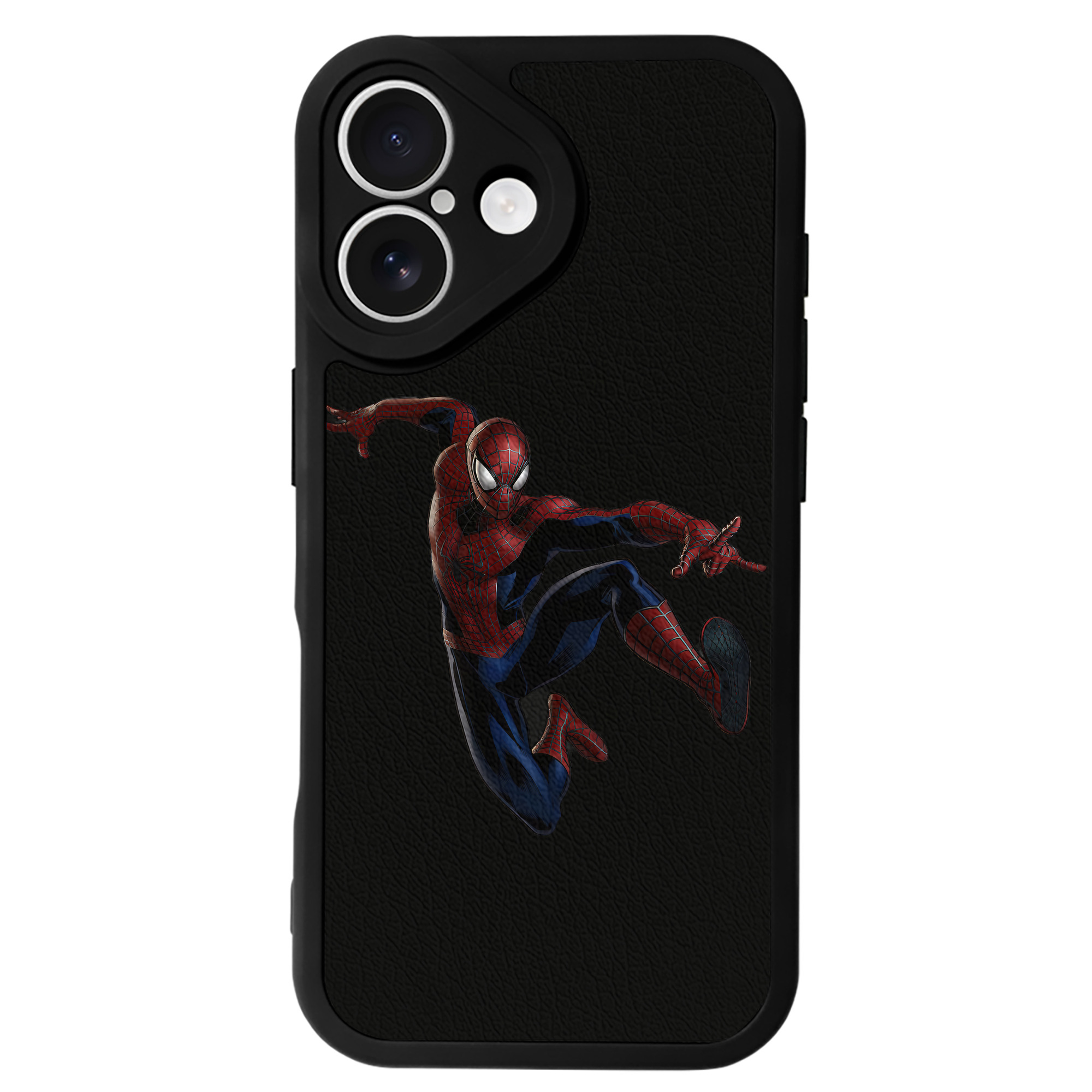Spider Man スパイダーマン 【iPhone 16シリーズ対応】シリコンスマホケース（レザー調） 材質：シリコン